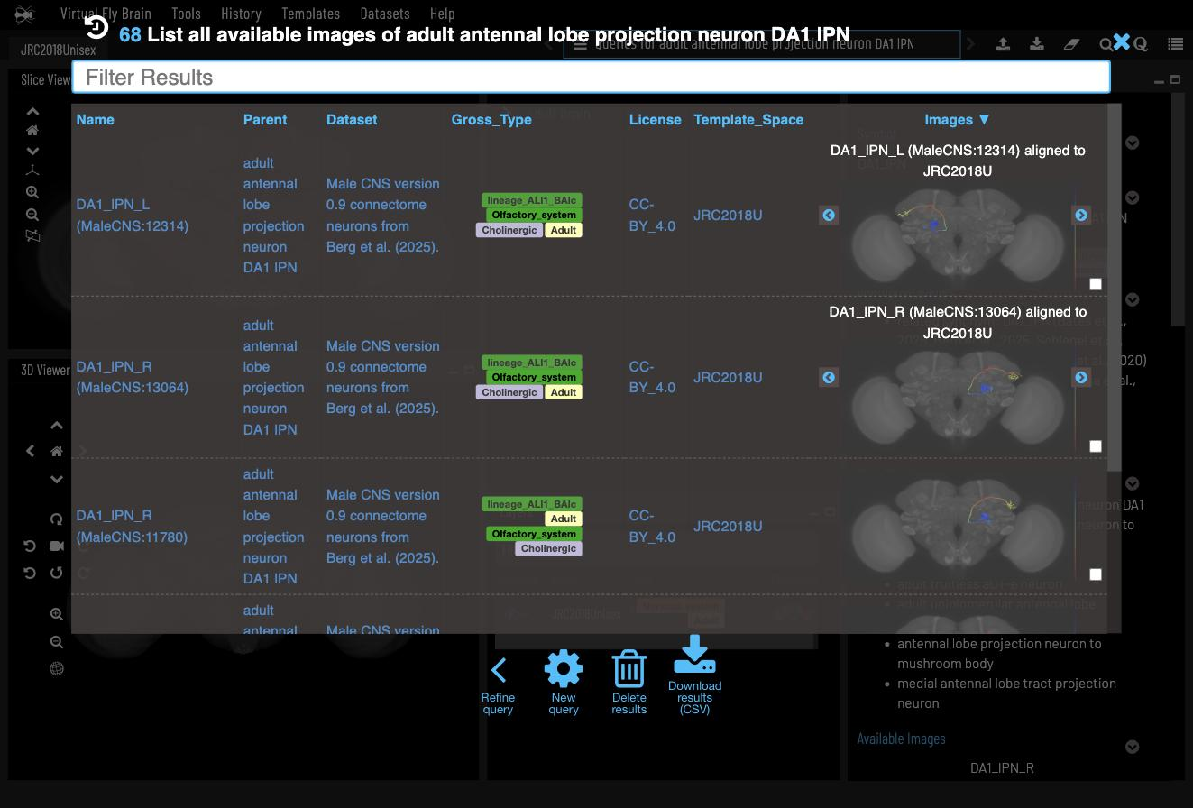 68 DA1 lPN images across datasets, with thumbnails